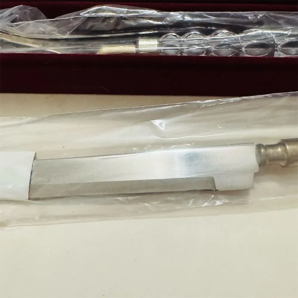 Mikasa Rousseau Knife and Fork Carving Set Sterling Silver Plated & Crystal ￼